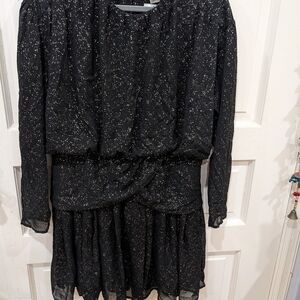 Black and gold evening dress